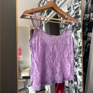 VICTORIA’S SECRET PURPLE LACE TANK